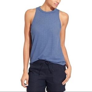 Athleta w/ Ease Cotton Blue Tank Top